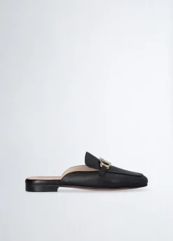 Liu Jo Pantuflas de piel con logotipo-Mujer Mocasines