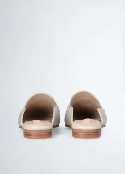 Liu Jo Pantuflas de piel con logotipo-Mujer Mocasines