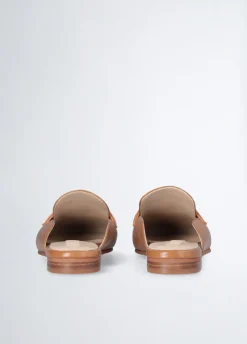 Liu Jo Pantuflas de piel con logotipo-Mujer Mocasines