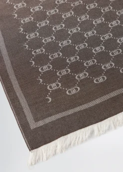 Liu Jo Pashmina de jacquard con monograma-Hombre Bufandas Y Gorros