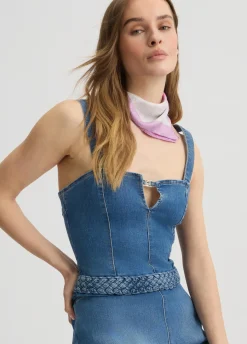 Liu Jo Pañuelo con esquina floral-Mujer Bufandas Y Pañuelos