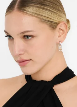 Liu Jo Pendientes largos con logotipo-Mujer Joyas