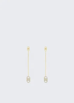 Liu Jo Pendientes largos con logotipo-Mujer Joyas