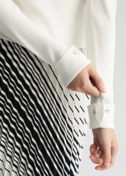Liu Jo Polo blanco con bordados decorativos-Mujer Cárdigans Y Jerséis