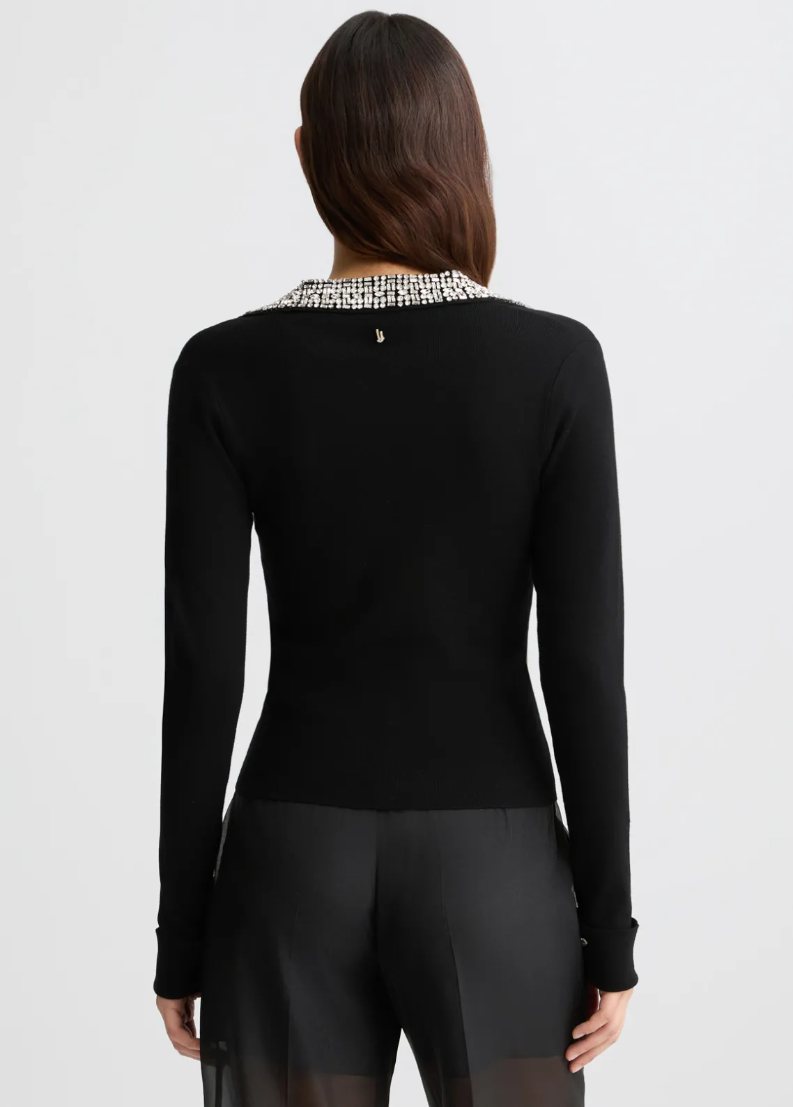 Liu Jo Polo con Bordado de Joya-Mujer Cárdigans Y Jerséis