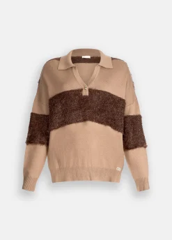 Liu Jo Polo de lana a rayas-Mujer Cárdigans Y Jerséis