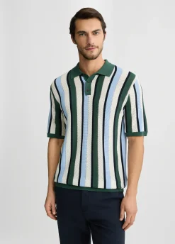 Liu Jo Polo de punto a rayas-Hombre Jerséis Y Sudaderas
