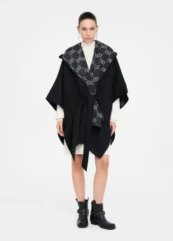 Liu Jo Poncho con capucha-Mujer Abrigos Y Chalecos