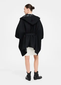 Liu Jo Poncho con capucha-Mujer Abrigos Y Chalecos
