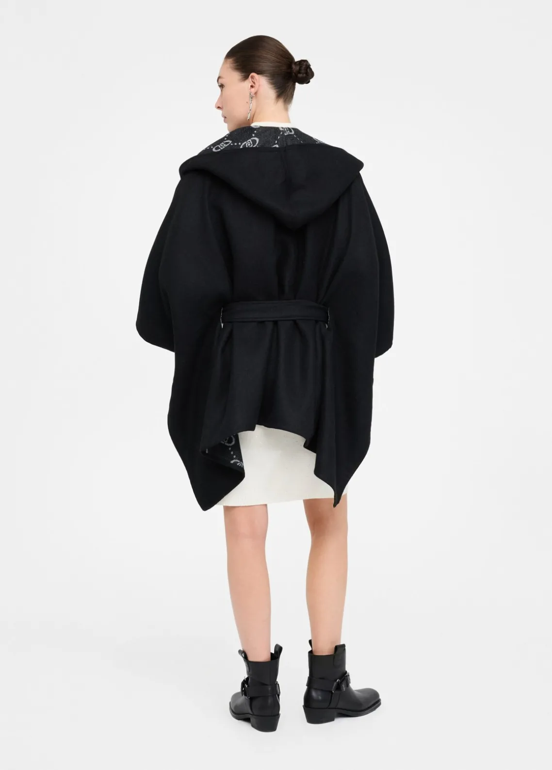Liu Jo Poncho con capucha-Mujer Abrigos Y Chalecos