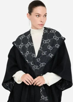 Liu Jo Poncho con capucha-Mujer Abrigos Y Chalecos