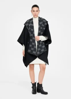 Liu Jo Poncho con capucha-Mujer Abrigos Y Chalecos