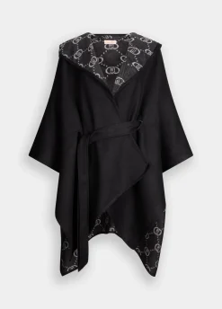 Liu Jo Poncho con capucha-Mujer Abrigos Y Chalecos