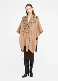 Liu Jo Poncho con capucha-Mujer Abrigos Y Chalecos