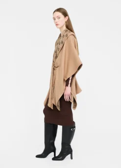 Liu Jo Poncho con capucha-Mujer Abrigos Y Chalecos