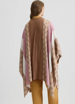 Liu Jo Poncho con logotipo monograma-Mujer Abrigos Y Chalecos