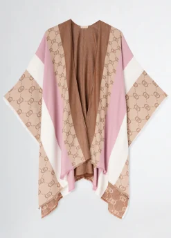 Liu Jo Poncho con logotipo monograma-Mujer Abrigos Y Chalecos