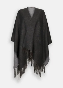 Liu Jo Poncho con logotipo y flecos-Mujer Abrigos Y Chalecos