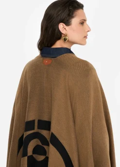 Liu Jo Poncho con logotipo y flecos-Mujer Abrigos Y Chalecos