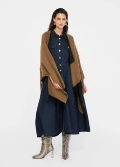 Liu Jo Poncho con logotipo y flecos-Mujer Abrigos Y Chalecos