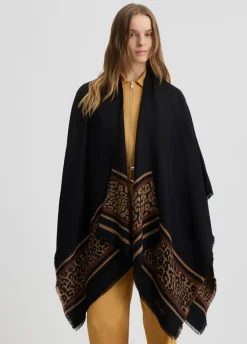 Liu Jo Poncho con motivo animal-Mujer Abrigos Y Chalecos