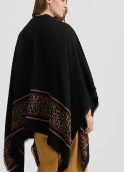 Liu Jo Poncho con motivo animal-Mujer Abrigos Y Chalecos