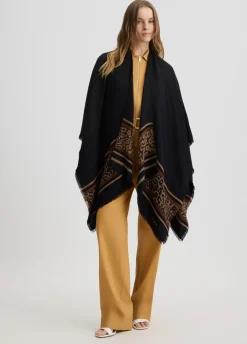 Liu Jo Poncho con motivo animal-Mujer Abrigos Y Chalecos