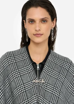 Liu Jo Poncho de Príncipe de Gales-Mujer Abrigos Y Chalecos