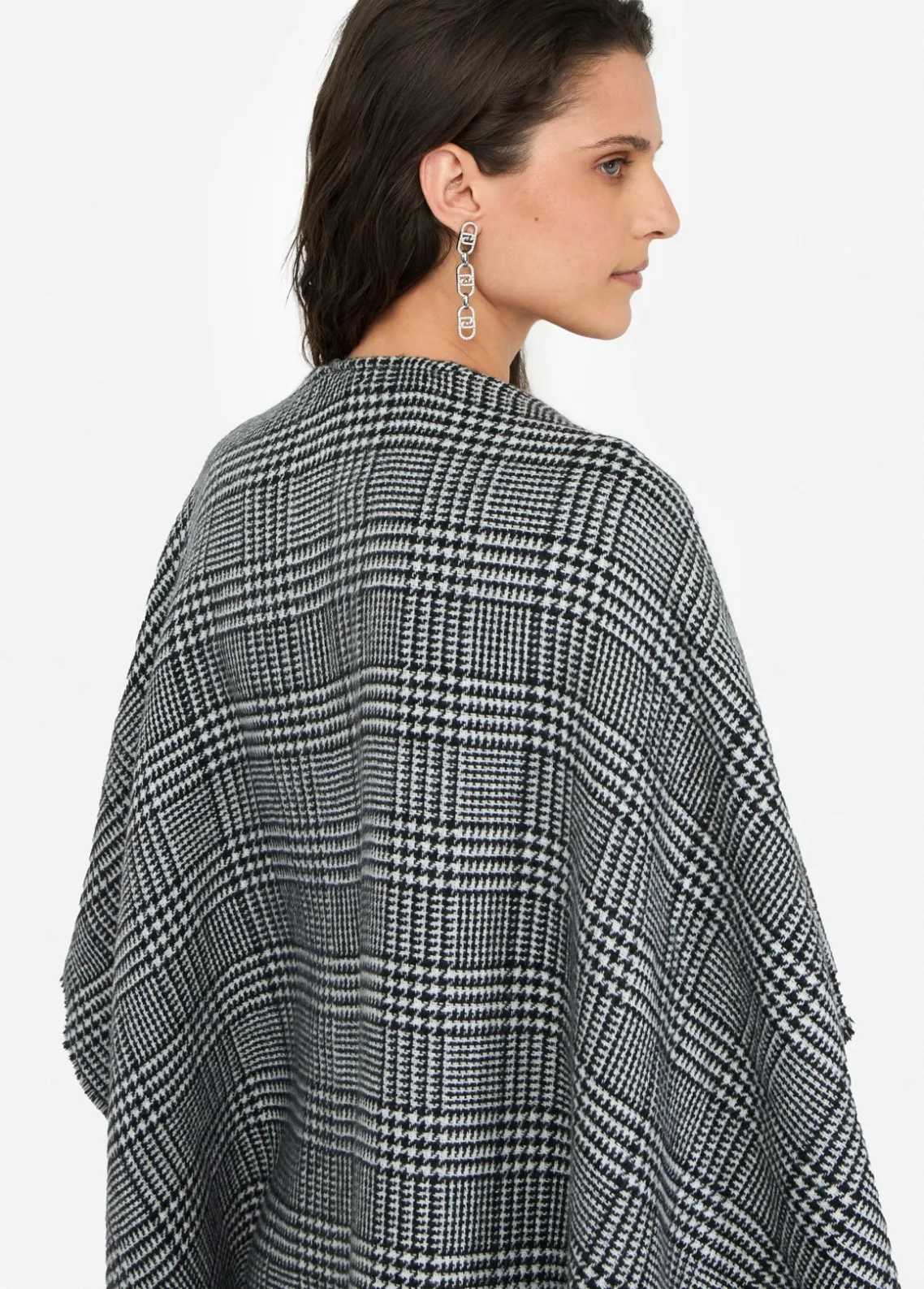 Liu Jo Poncho de Príncipe de Gales-Mujer Abrigos Y Chalecos