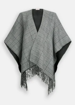 Liu Jo Poncho de Príncipe de Gales-Mujer Abrigos Y Chalecos