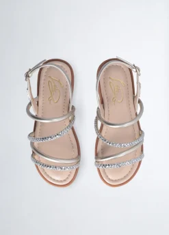 Liu Jo Sandalias con pedrería para niña- Zapatos