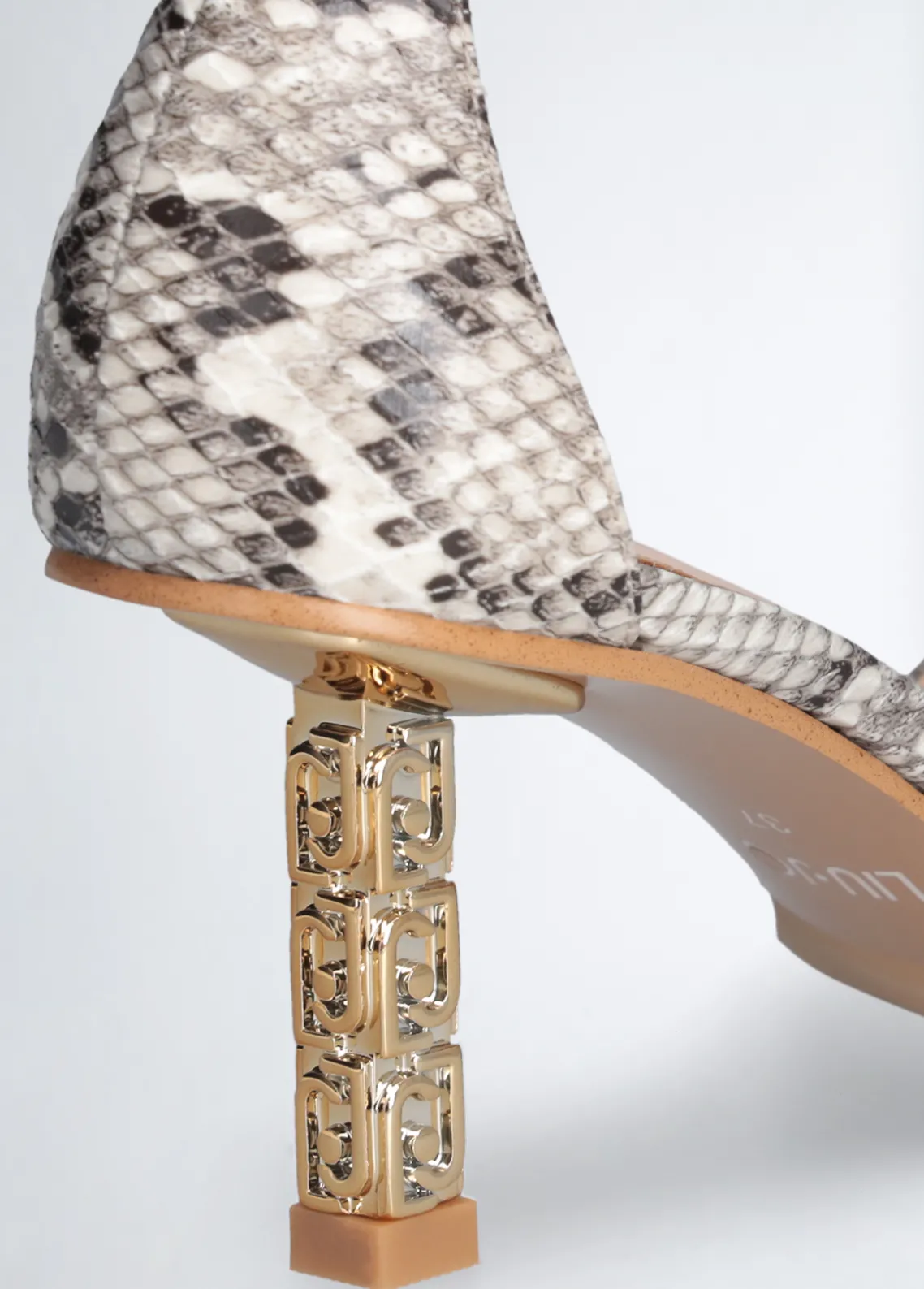 Liu Jo Sandalias con tacón con logotipo-Mujer Zapatos De Salón|Sandalias
