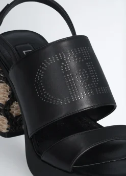 Liu Jo Sandalias con tacón de rafia-Mujer Zapatos De Salón|Sandalias