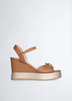 Liu Jo Sandalias de cuña de piel-Mujer Sandalias