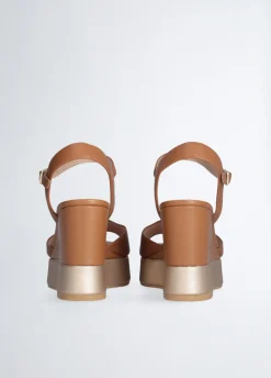 Liu Jo Sandalias de cuña de piel-Mujer Sandalias