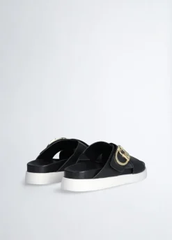 Liu Jo Sandalias de piel con logotipo- Zapatos|Zapatos