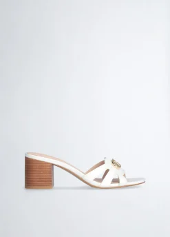Liu Jo Sandalias de piel con tacón ancho-Mujer Zapatos De Salón|Sandalias