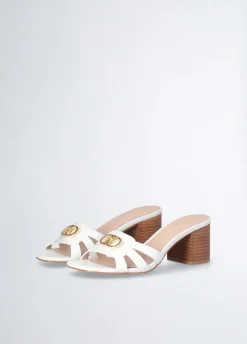 Liu Jo Sandalias de piel con tacón ancho-Mujer Zapatos De Salón|Sandalias