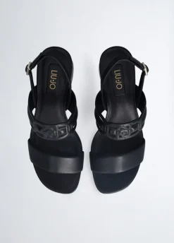 Liu Jo Sandalias de piel con tacón ancho-Mujer Zapatos De Salón|Sandalias