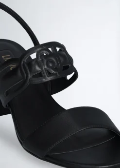 Liu Jo Sandalias de piel con tacón ancho-Mujer Zapatos De Salón|Sandalias