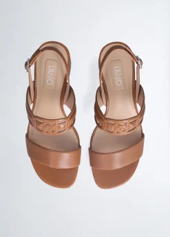 Liu Jo Sandalias de piel con tacón ancho-Mujer Zapatos De Salón|Sandalias