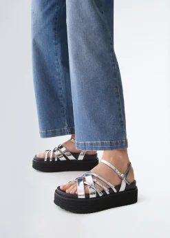 Liu Jo Sandalias de forma con efecto espejo-Mujer Sandalias