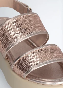 Liu Jo sandalias de plataforma con lentejuelas-Mujer Sandalias