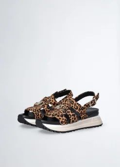 Liu Jo Sandalias de plataforma con estampado de leopardo-Mujer Sandalias
