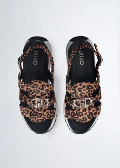 Liu Jo Sandalias de plataforma con estampado de leopardo-Mujer Sandalias