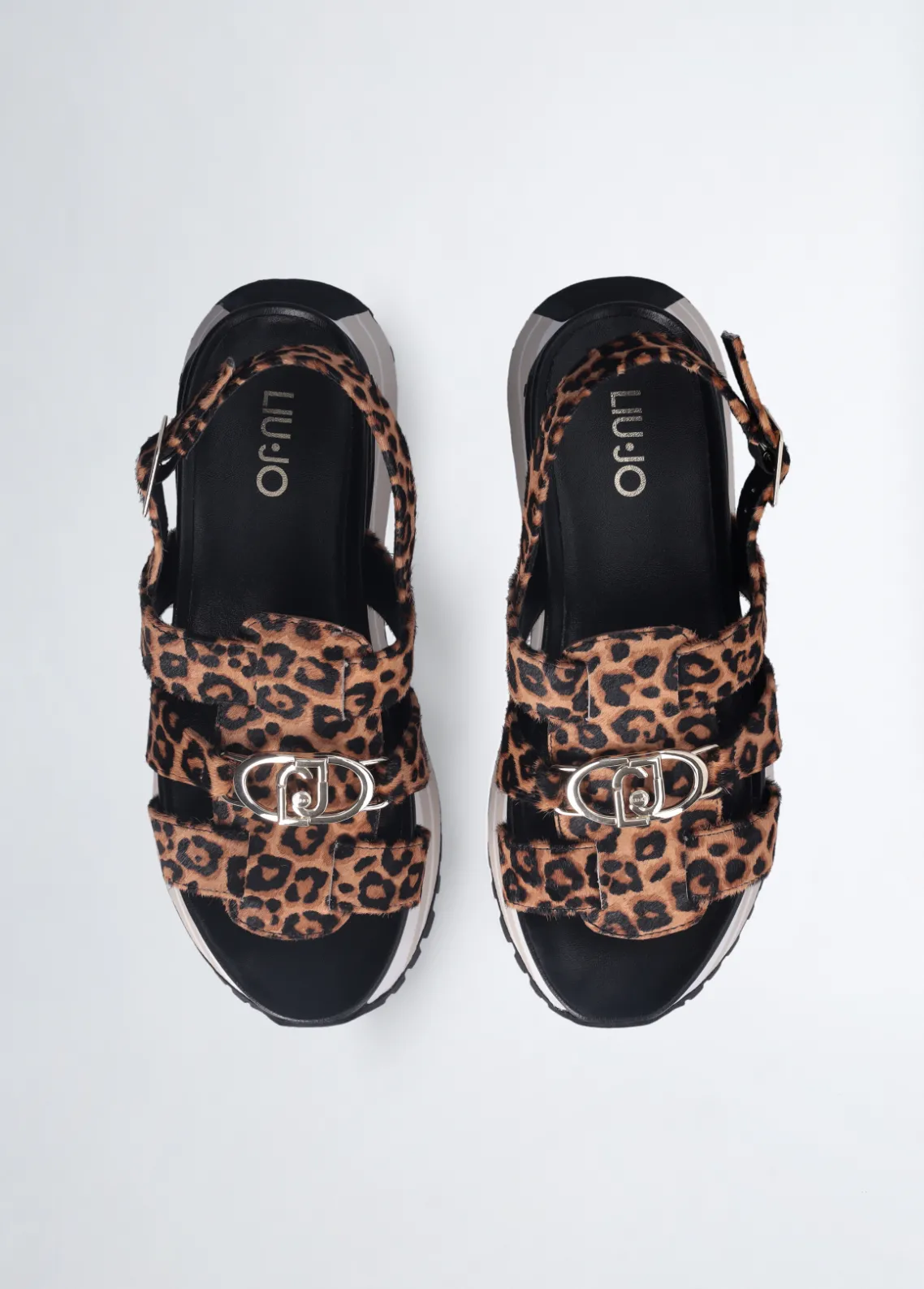 Liu Jo Sandalias de plataforma con estampado de leopardo-Mujer Sandalias