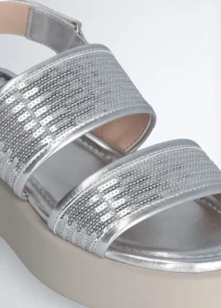 Liu Jo sandalias de plataforma con lentejuelas-Mujer Sandalias