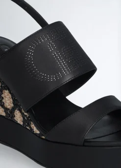 Liu Jo Sandalias de rafia con cuña-Mujer Sandalias