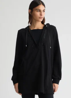 Liu Jo Sudadera con capucha y strass-Mujer Sudaderas