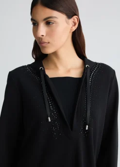 Liu Jo Sudadera con capucha y strass-Mujer Sudaderas